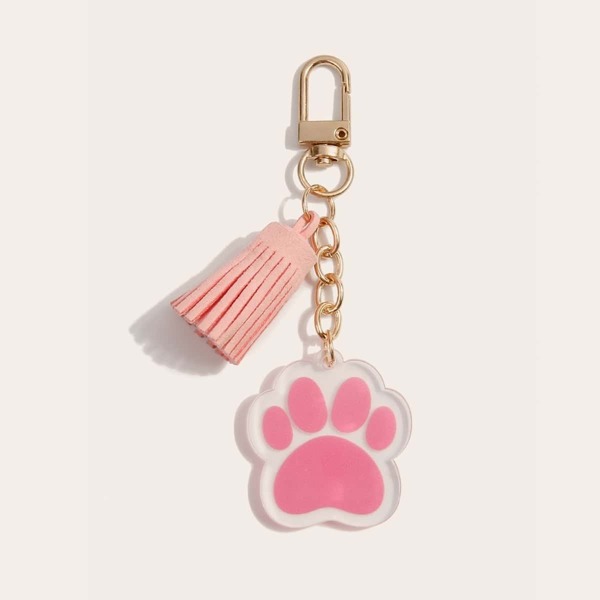 

Tassel Cat Hand Charm Keychain, Pink