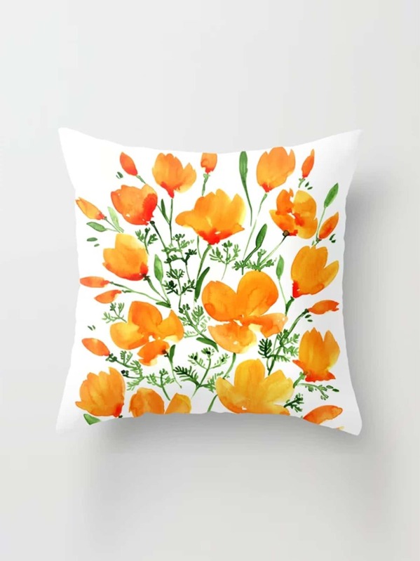 

Floral Print Cushion Cover, Multicolor