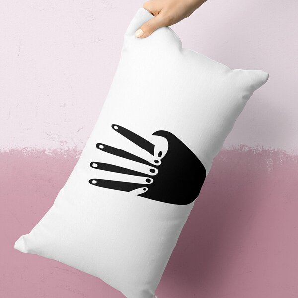

Abstract Hand Print Lumbar Pillowcase