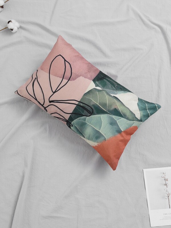

Tropical Plant Print Pillowcase, Multicolor