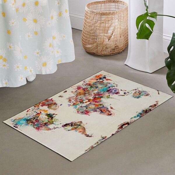 

Abstract Oil Painting Pattern Floor Mat, Multicolor
