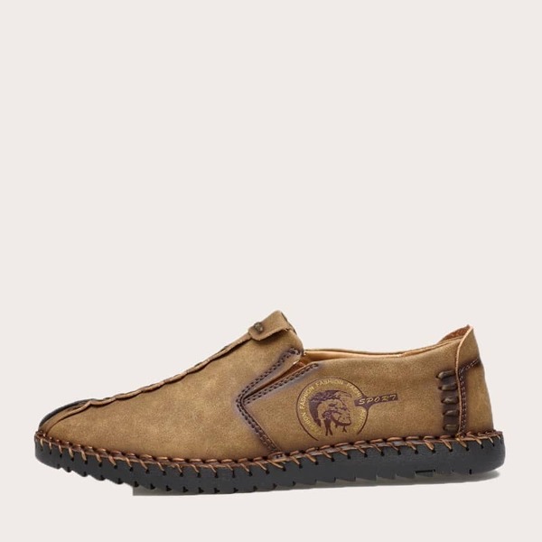

Men Contrast Toe Stitch Detail Flats