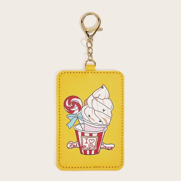 

Ice Cream Print Card Holder, Yellow