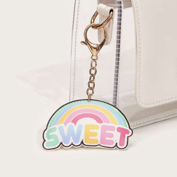 

Cartoon Rainbow Bag Charm, Multicolor
