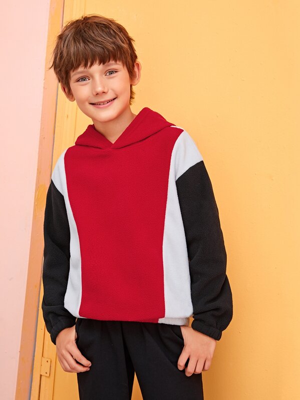 

Boys Color-block Fleece Hoodie, Multicolor, Bogdan