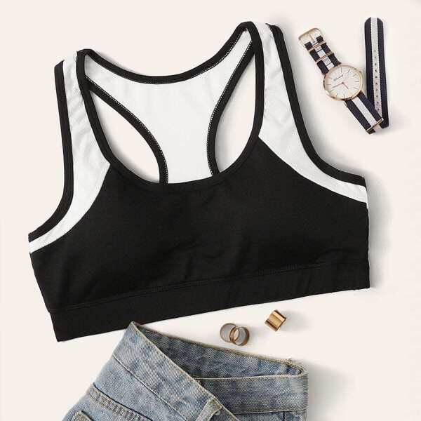 

Two Tone Racer Back Sports Bra