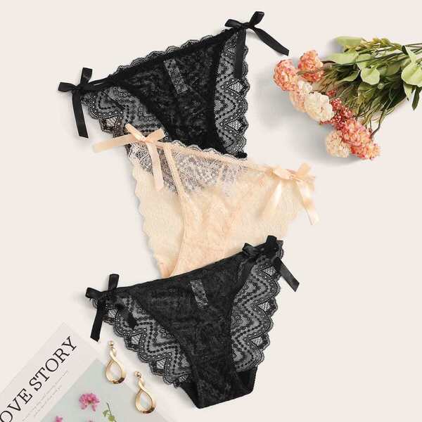 

3pack Floral Lace Panty Set