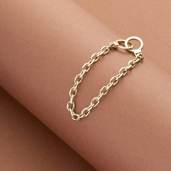 

Spring Clasp Chain Link Bracelet, Gold