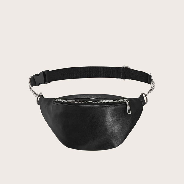 

Zip Front Fanny Pack, Black