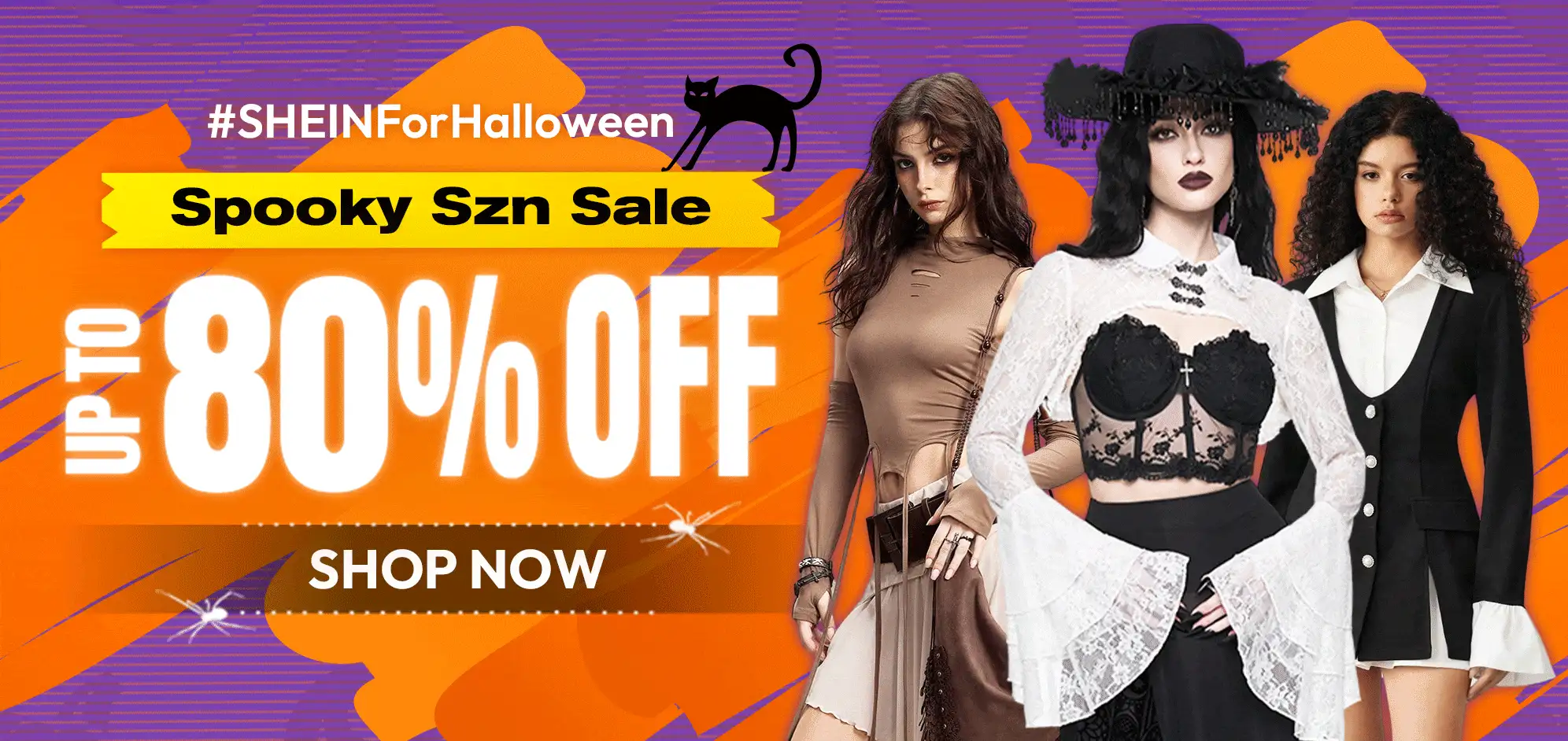 halloween sale, up to 80% off on selected items