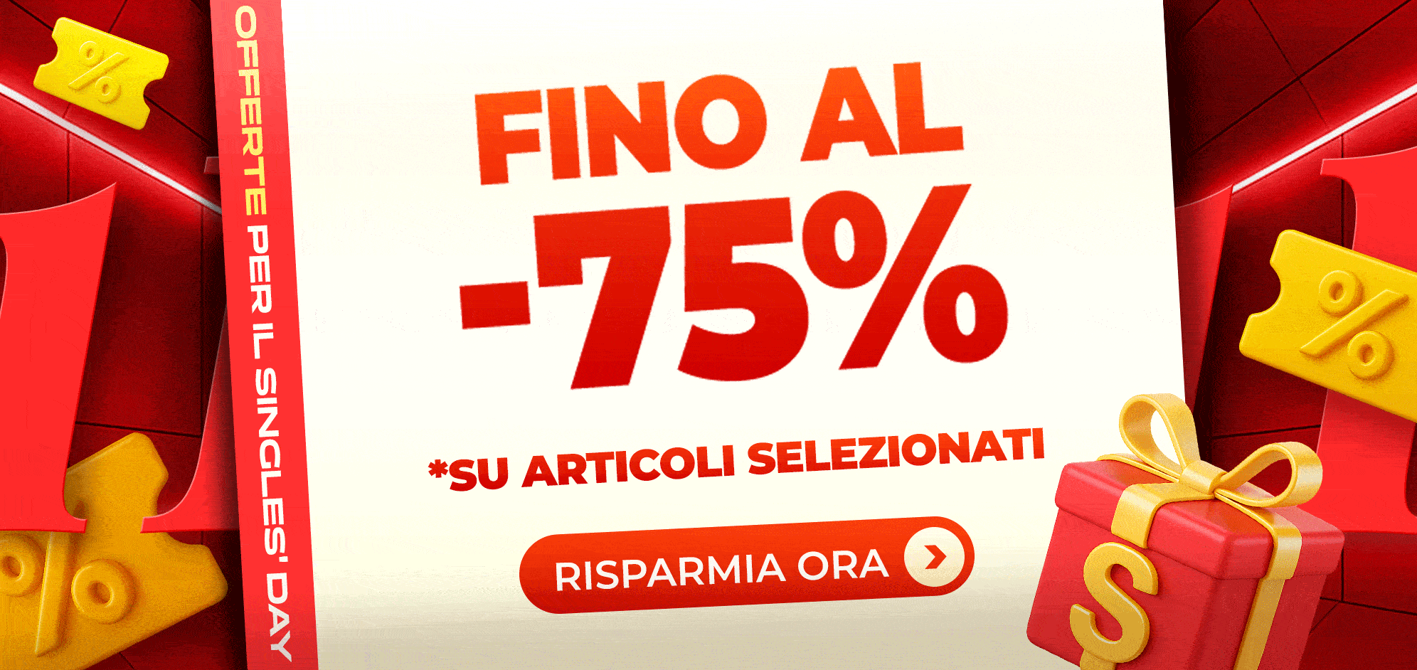  Fino al  75% di sconto *su articoli selezionati