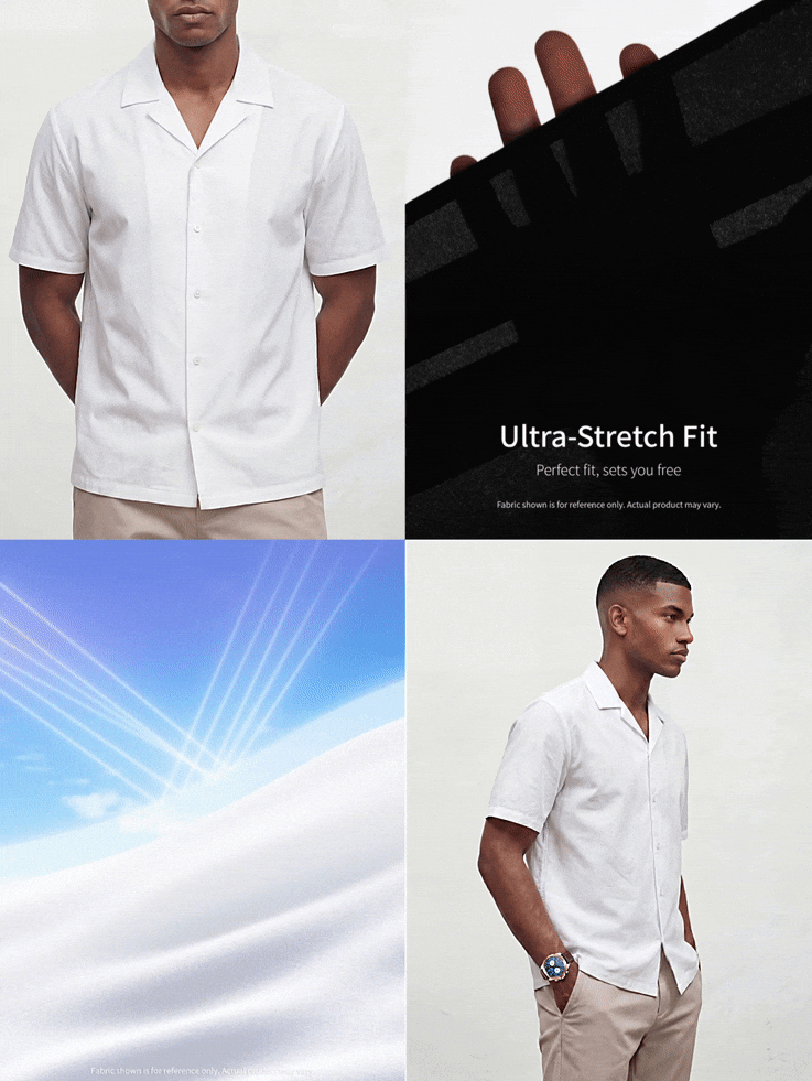 TekDrob Colarless Regular Fit Shirt With WaterProof & UVProtection Effect - White - View 3