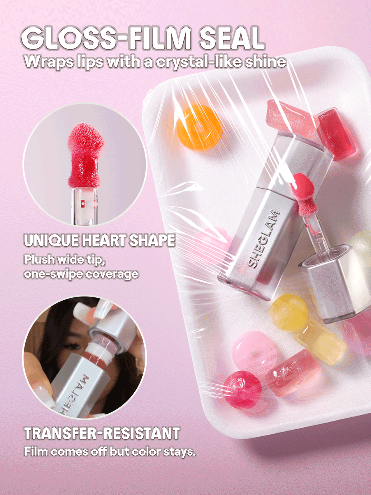 SHEGLAM Glass Lock Air Gloss-High Key Lip Combo Brand Beauty Cosmetic Makeup For Women And Girls - High Key - View 4