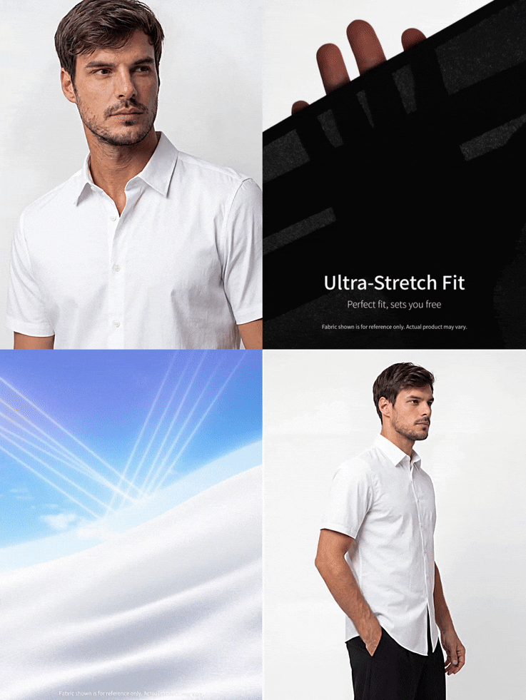 TekDrob WaterProof & UV Protection Shirt With Regular Fit And Short Sleeve - White - View 4