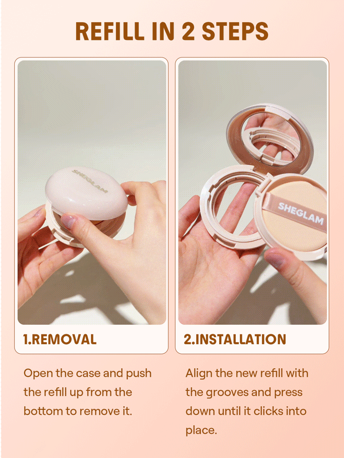 SHEGLAM Lock & Go Long-Lasting Cushion Foundation (Refill)-Linen Brand Beauty Cosmetic Makeup For Women And Girls - Linen - View 3