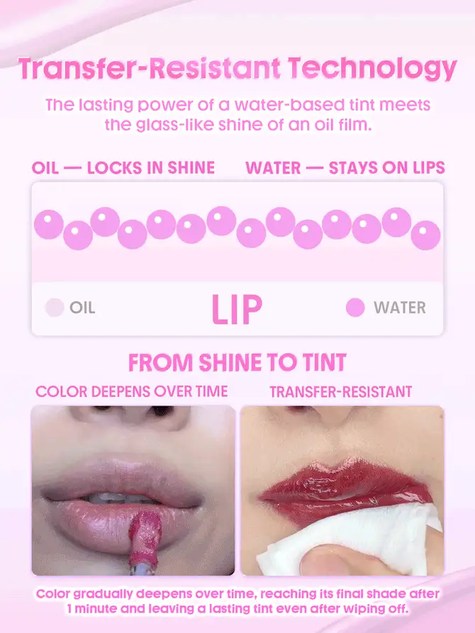SHEGLAM Glazed & Locked Glossy Lip Tint-131 Mood Talk Gloss Combo Liquid Lipstick Brand Beauty Cosmetic Makeup For Women And Girls - 131 Mood Talk - View 5