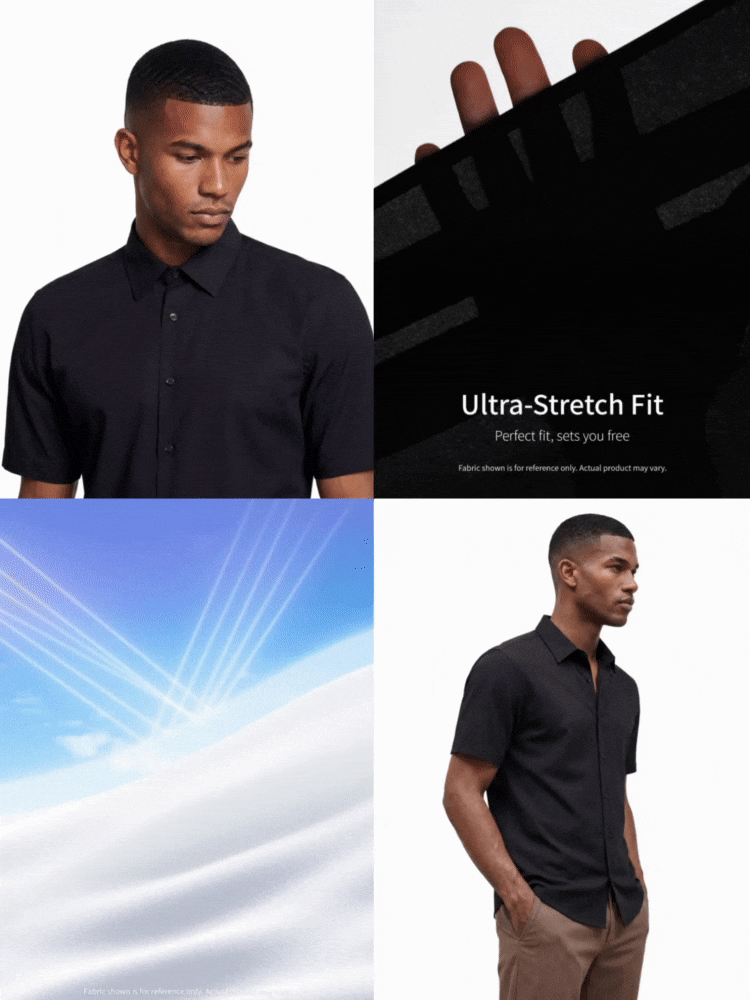 TekDrob WaterProof & UV Protection Shirt With Regular Fit And Short Sleeve - Black - View 2