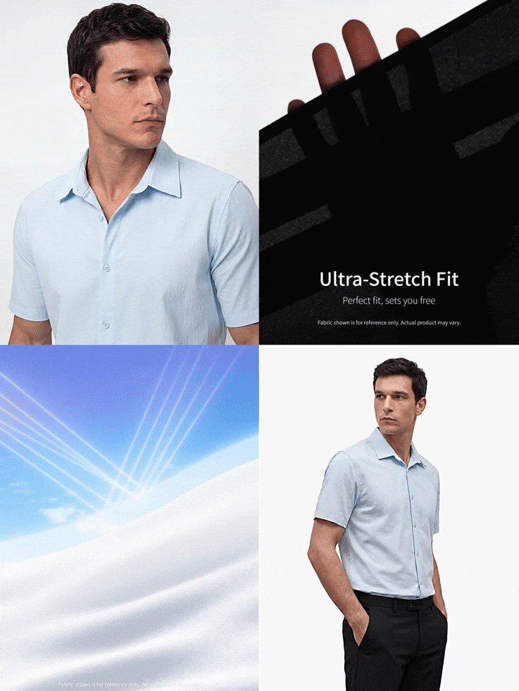 TekDrob WaterProof & UV Protection Shirt With Regular Fit And Short Sleeve - Baby Blue - View 2