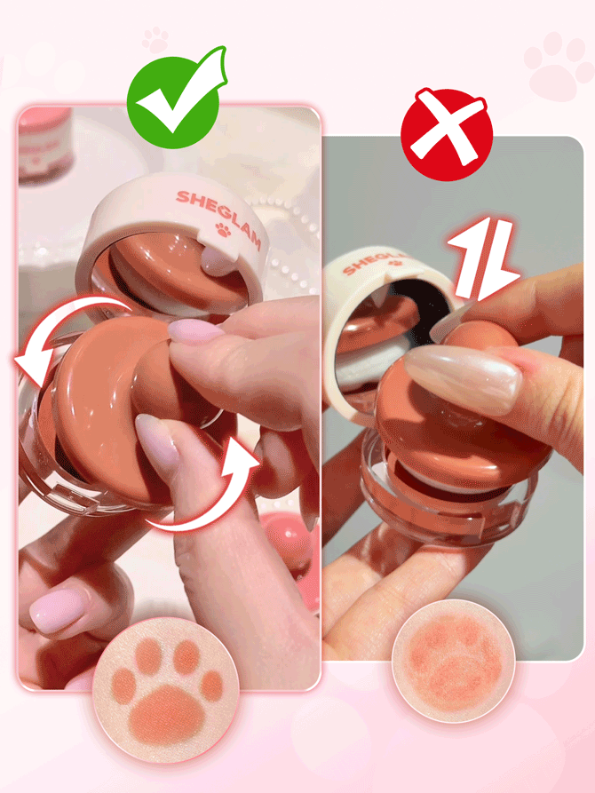 SHEGLAM Cutie Paw Blush Stamp-404 Burnin' Up Long-Lasting Lightweight Powder Blusher Stick Brand Beauty Cosmetic Makeup For Women And Girls - 404 Burnin' Up - View 2
