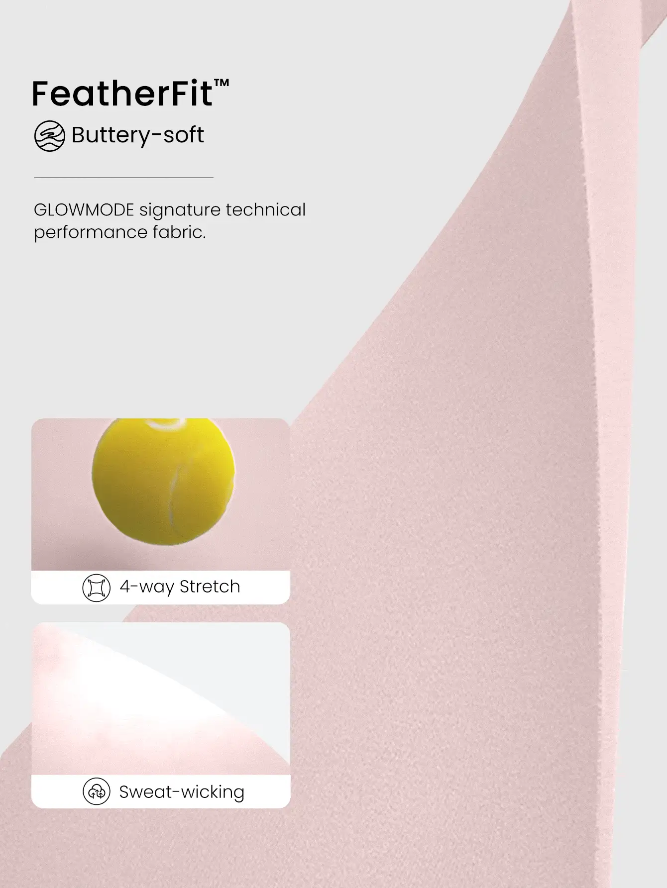 GLOWMODE FeatherFit™ Slim-It Streamline Performance Secure Pockets Zip Up Long Sleeve Jacket Low Impact Yoga Pilates Daily Fall - Baby Pink - View 4