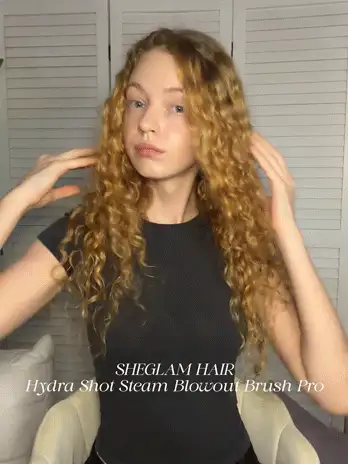 SHEGLAM HAIR Hydra Shot Steam Blowout Brush Pro 1.5"/38mm,Steam Thermal Brush,Hot Air Styler,Scald-Proof Nano-Steam,9 Temps & 3 Steam Levels,Fast Heating & Less Damage,Anti-Frizz & Long-Last,Universal Voltage For All Hair Types - Mauve Purple - View 2