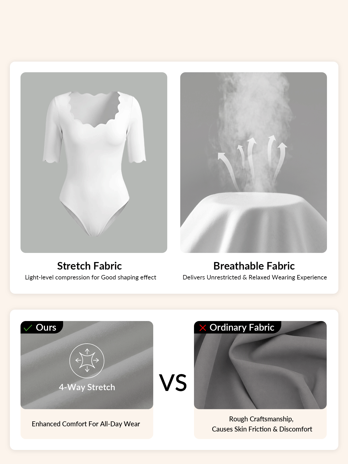 SHEIN BASICS 女款純色修身百搭日常穿著連身衣 - 白色 - 查看 2
