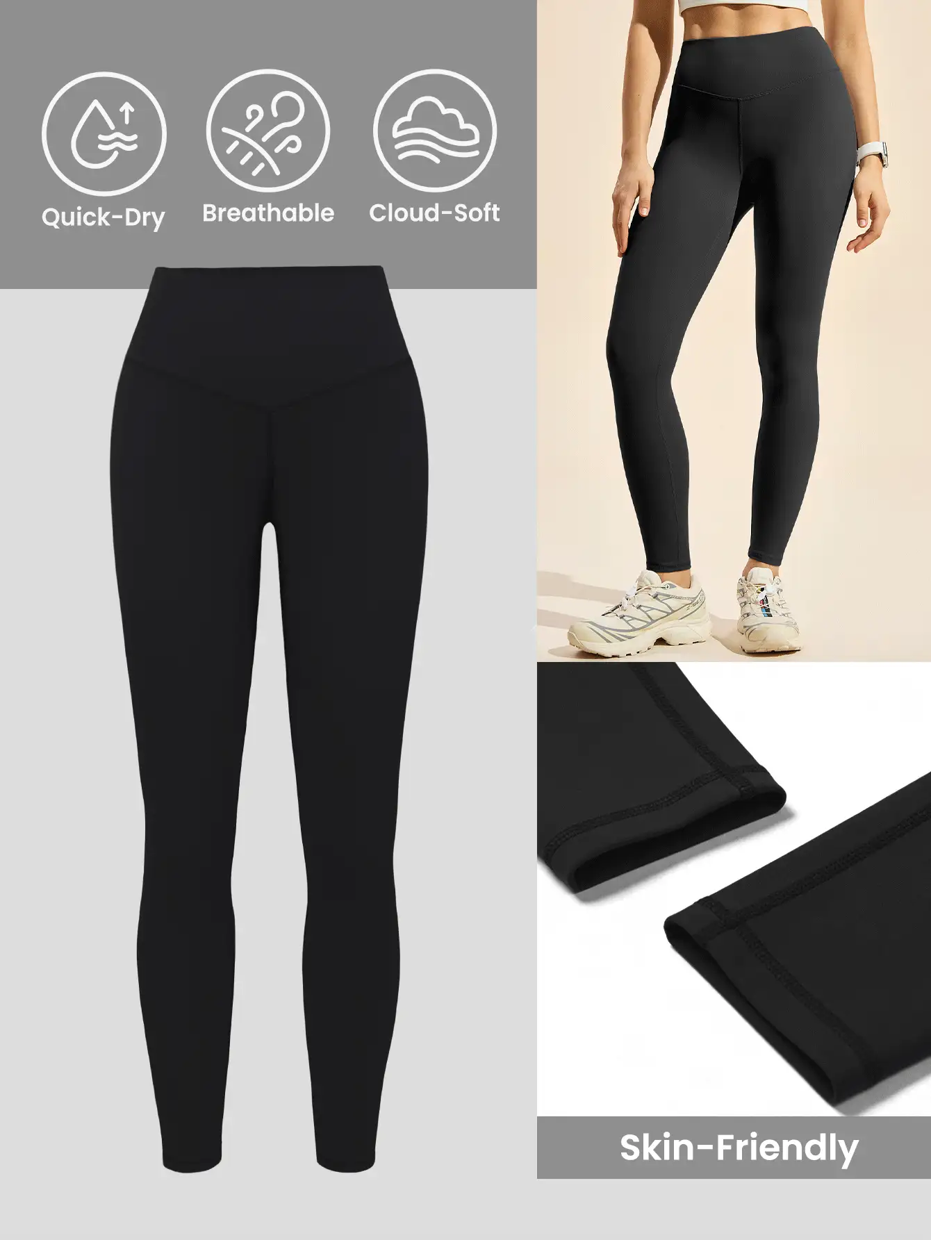 SHEIN Sports 2pcs High Waist Seamless Outdoor Leggings - Multicolor - View 6