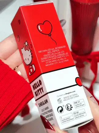 Hello Kitty|SHEGLAM برايمر مرطب جيلي أمور ماركة تجميل ومكياج للنساء والفتيات - شفاف - مشاهدة 2