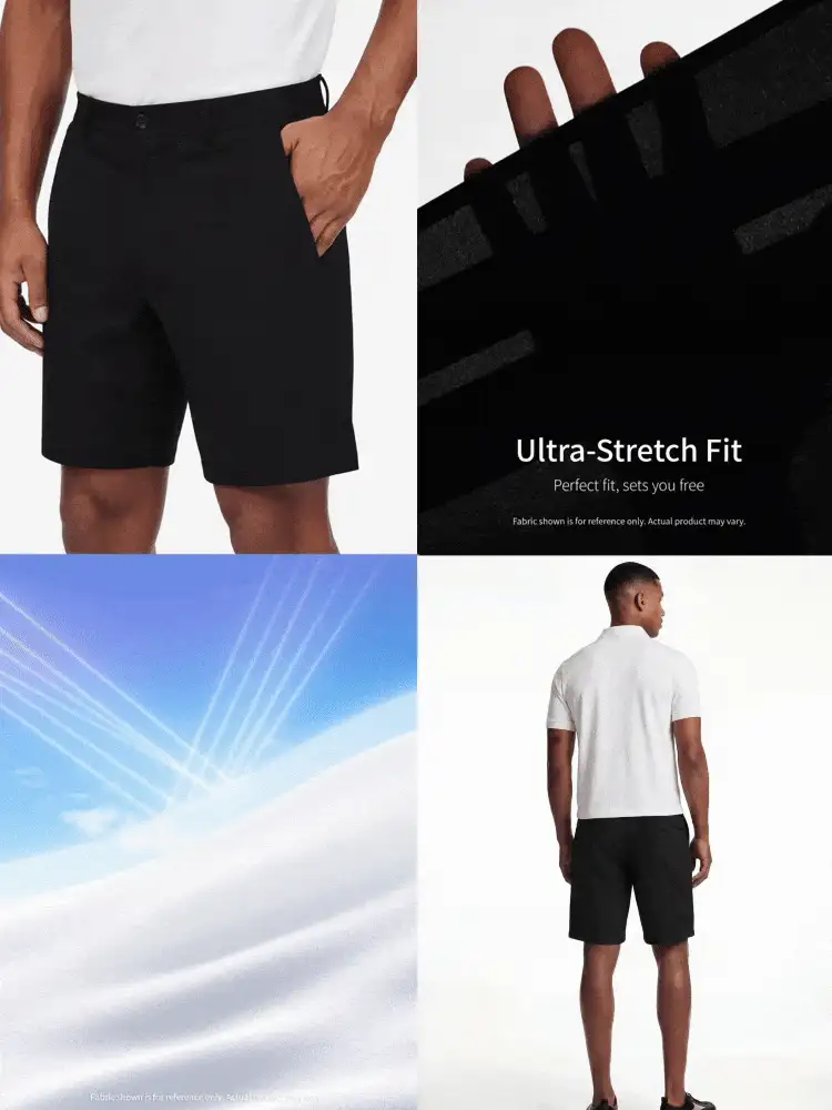 TekDrob Water-Proof Shorts With Utilitary Back Pockets - Black - View 2