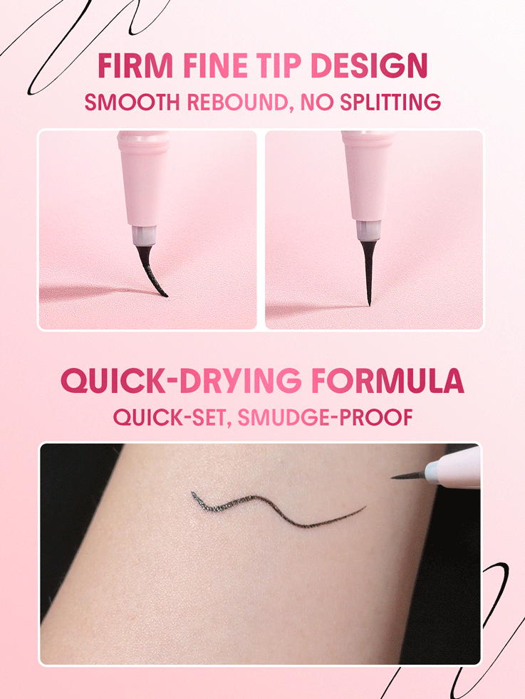 SHEGLAM Micro Precision Ultra-Long Tip Eyeliner Merek Kecantikan Kosmetik Makeup Untuk Wanita Dan Anak Perempuan - Hitam - View 2