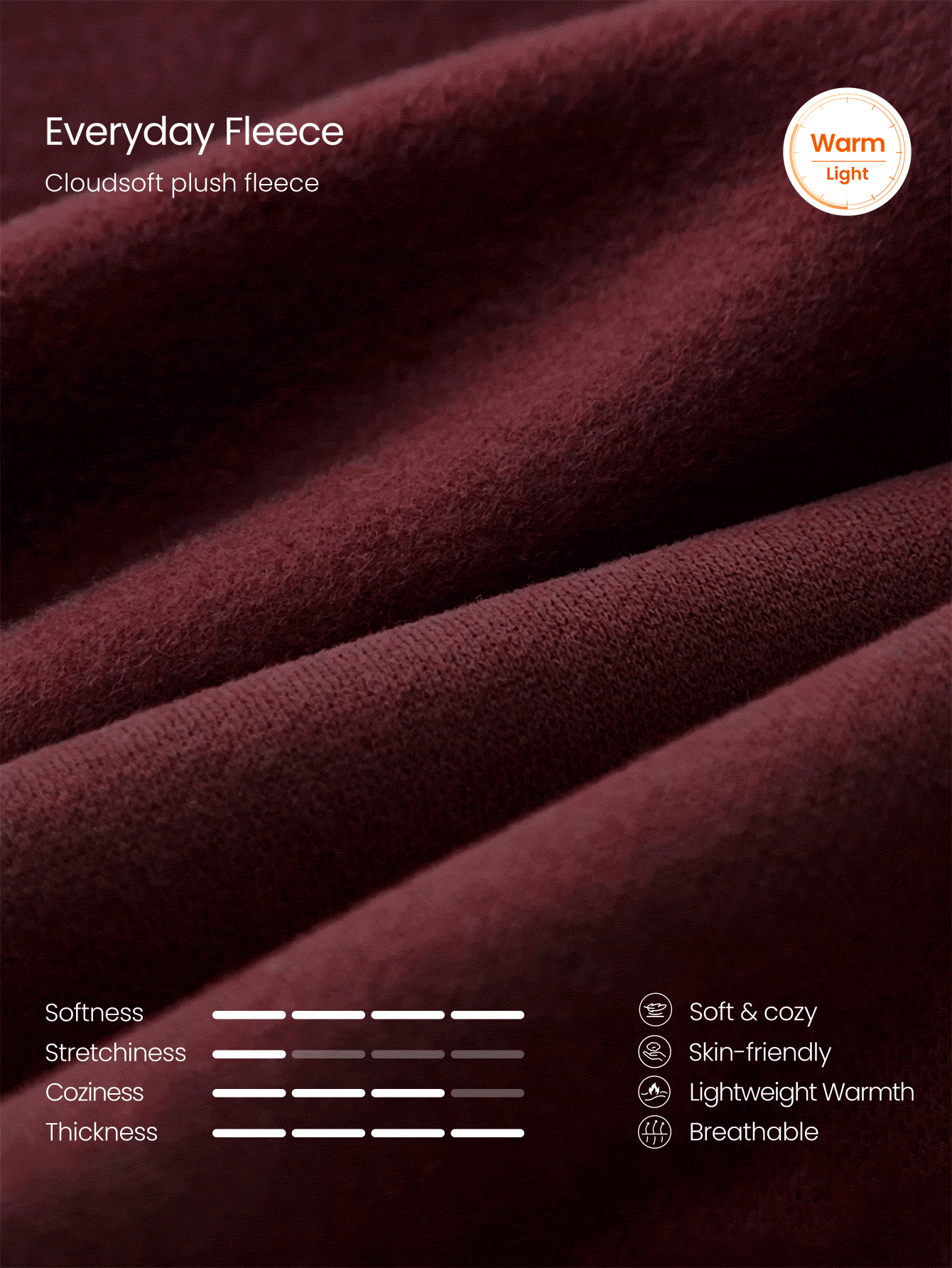 GLOWMODE Fleece Cozy Soft Ribbed Cuffs Hem Thumbholes Detachable Hood Cropped Zip-Up Sweatshirt Daily Casual Wear Fall Winter - Purple - View 6