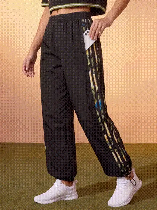 CAJUNI Women's Colorblock Casual Versatile Daily Travel Sports Long Pants - Black - View 7