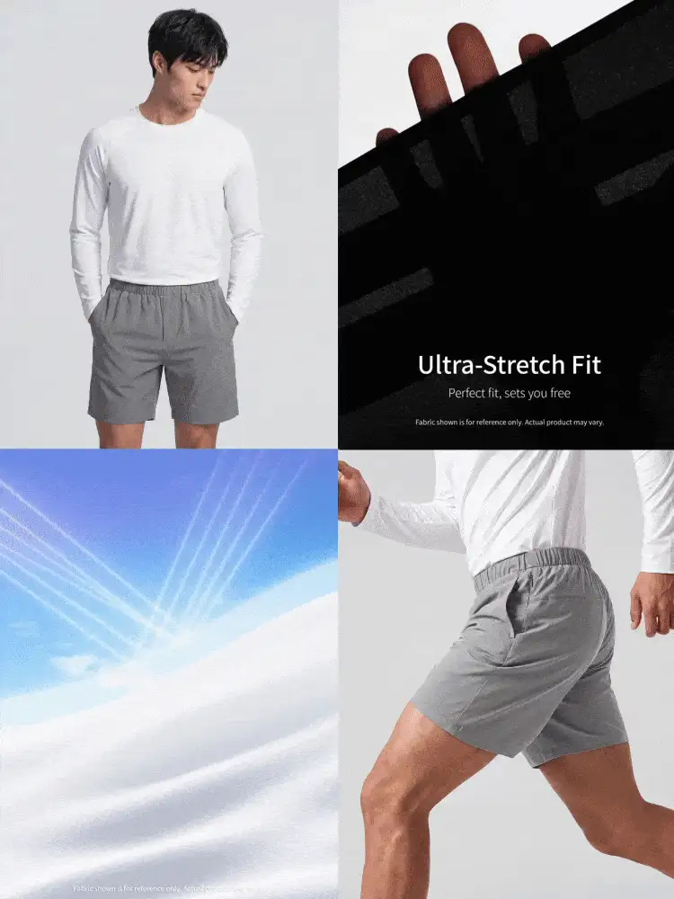 TekDrob Water Repellent And UV Protection Drawstring Shorts With Single Security Pocket - Grey - View 2