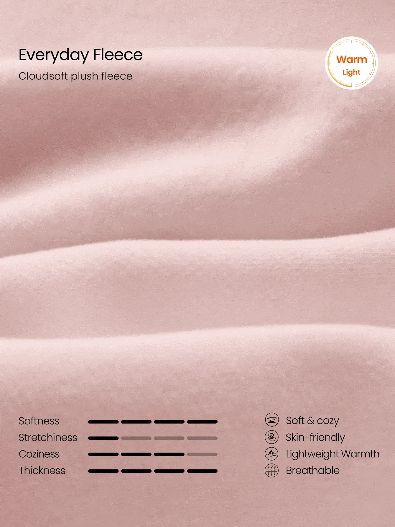 GLOWMODE Cozy Street Collection Everyday Fleece Coffee Run Waist-Length Hooded Bomber With Ribbed Hem & Metallic Details Daily Casual Fall Winter Wear - Pink - View 5
