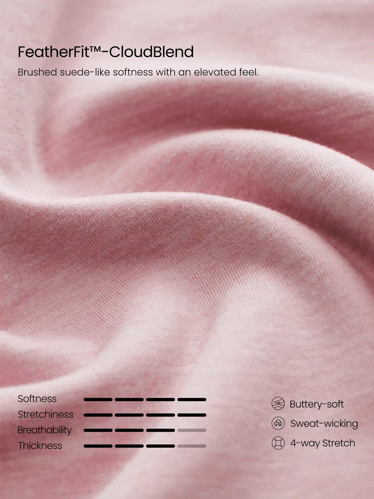 GLOWMODE 31" FeatherFit™-CloudBlend Flare It Out Peakbum Invisible Butt Lifting Mid-Rise Waist Mock 2-Piece Flare Leggings Low Impact Barre Daily Casual - Pink - View 5