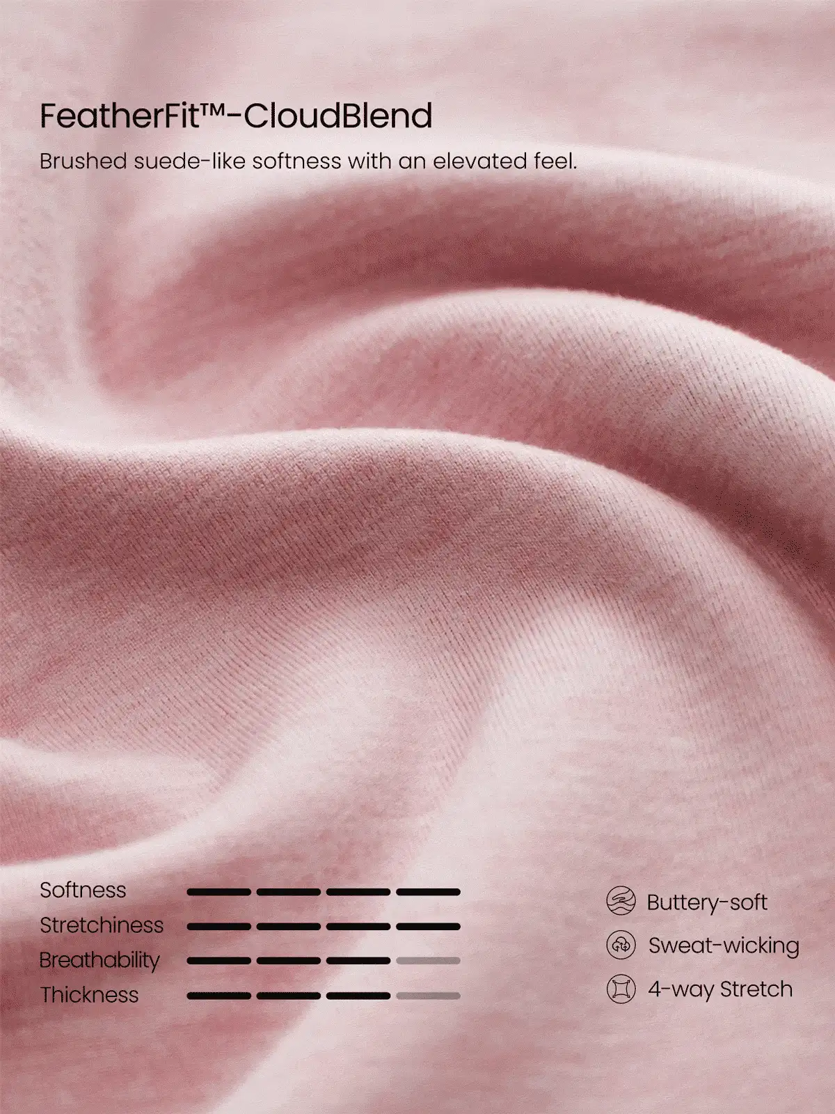 GLOWMODE FeatherFit™-CloudBlend Light & Lifted Two-Tone Open Back Halter Bra With Removable Cups Low Impact Barre Ballet Pilates Daily Casual - Pink - View 5
