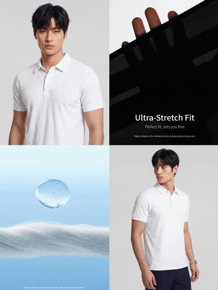 TekDrob Viscose Regular Polo With Heavy Mesh, Double Anti-Odor Effect And Concealed Button Placket - White - View 2