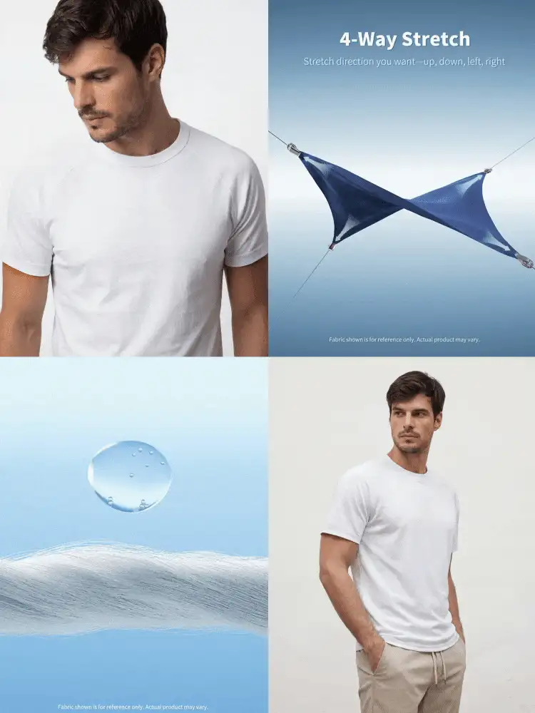 TekDrob Anti-Odor T-Shirt With Regular Fit And Raglan Short Sleeves - White - View 2