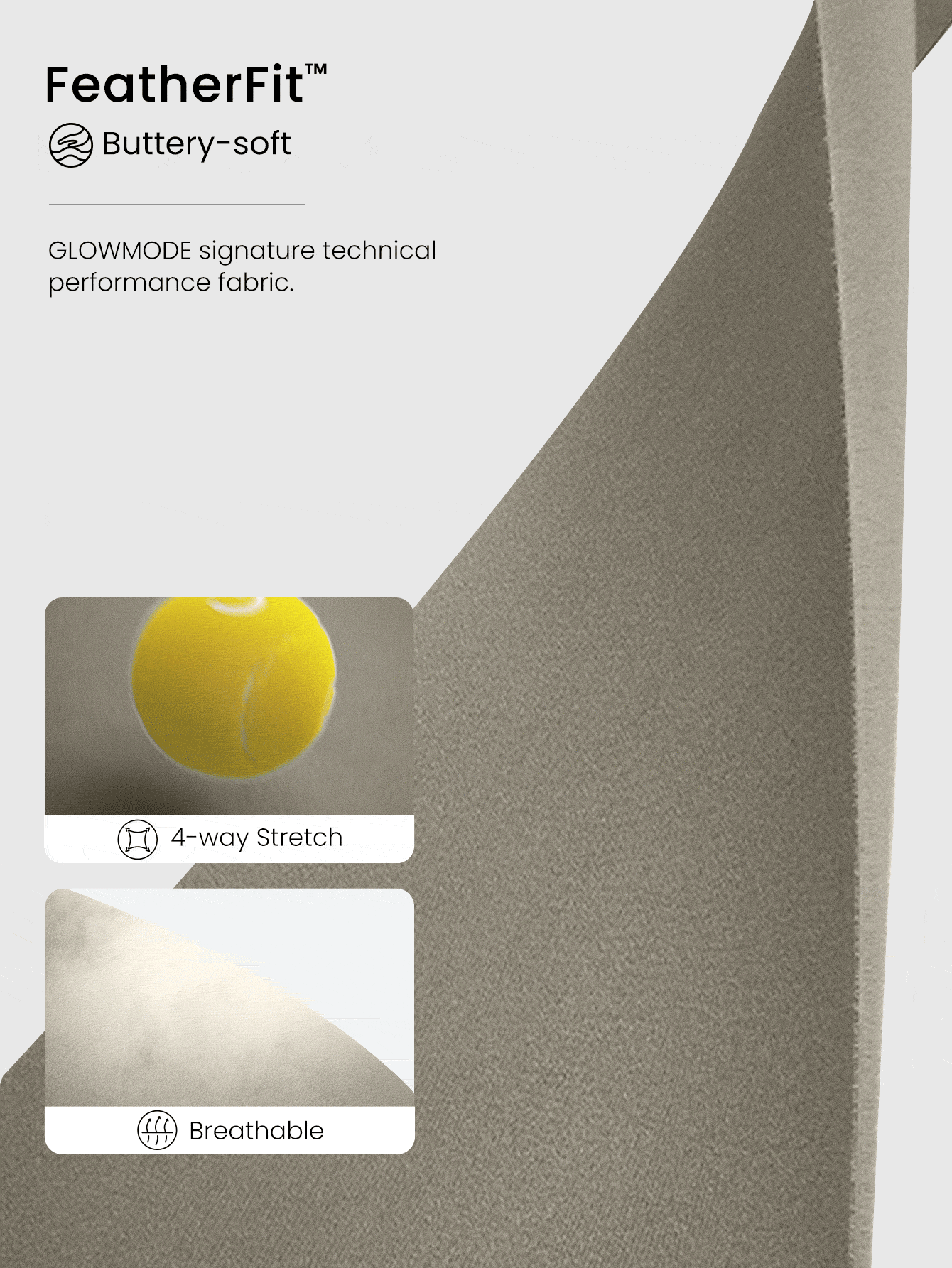 GLOWMODE FeatherFit™ Slim-It Streamline Performance Secure Pockets Zip Up Long Sleeve Jacket Low Impact Yoga Pilates Daily Spring Summer - Khaki - View 5
