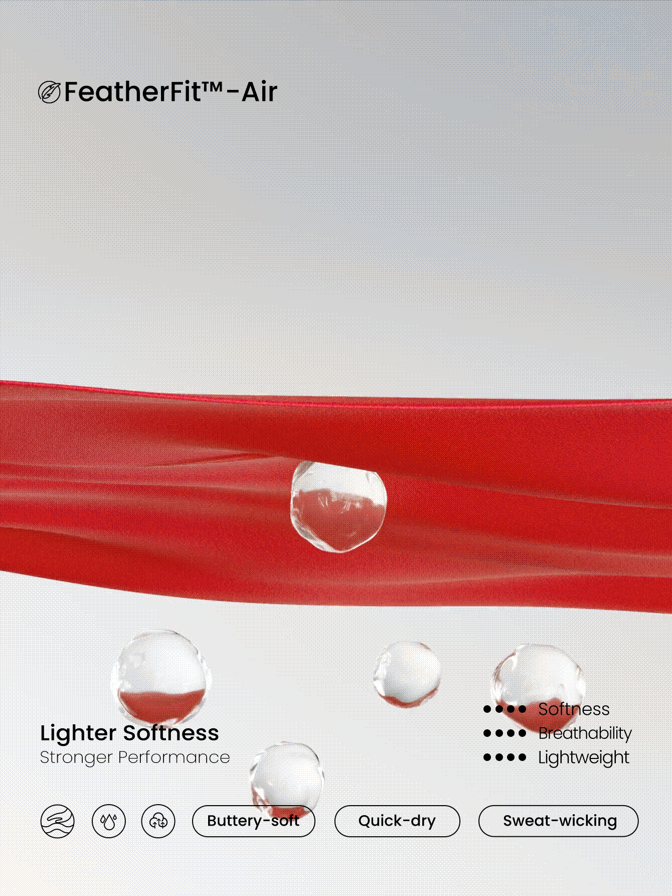 GLOWMODE 3.5英寸 FeatherFit™-Air 侧开衩超迷你裙,内置短裤侧袋,防滑握把,低冲击力网球高尔夫匹克球日常休闲装 - 紅色 - 查看 5