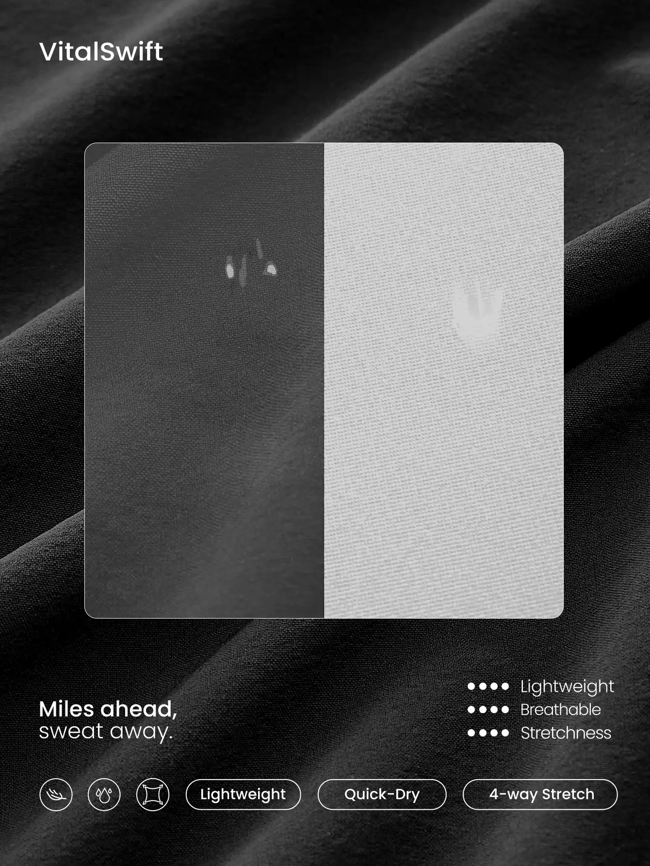 GLOWMODE 2.5" RefreshRun Shorts VitalSwift Ultralight Sweat-Wicking Mid-Rise Waist Adjustable Drawstring Waist Reflective Running Shorts With Built-In Anti-Odor Underwear Back Zip Pocket High Impact Workout Running Training Spring Fall - Black - View 6