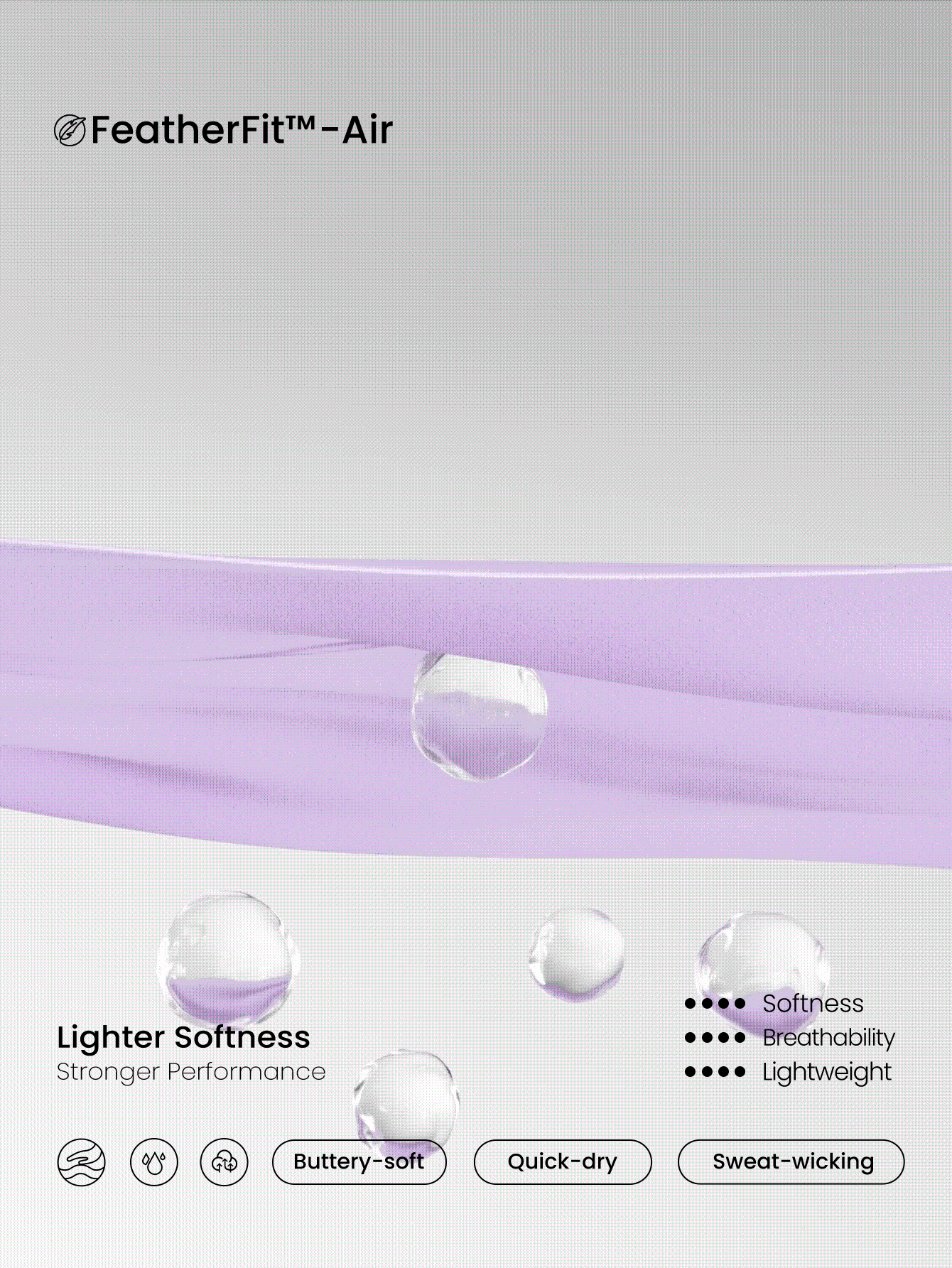 GLOWMODE Váy ngắn Peekaboo FeatherFit™-Air có quần short tích hợp, cổ vuông bỏ túi, chống trượt, dáng chữ thập, hỗ trợ nhẹ, tác động thấp, khô nhanh, thấm hút ẩm - Màu Lilac Tím - Xem 6