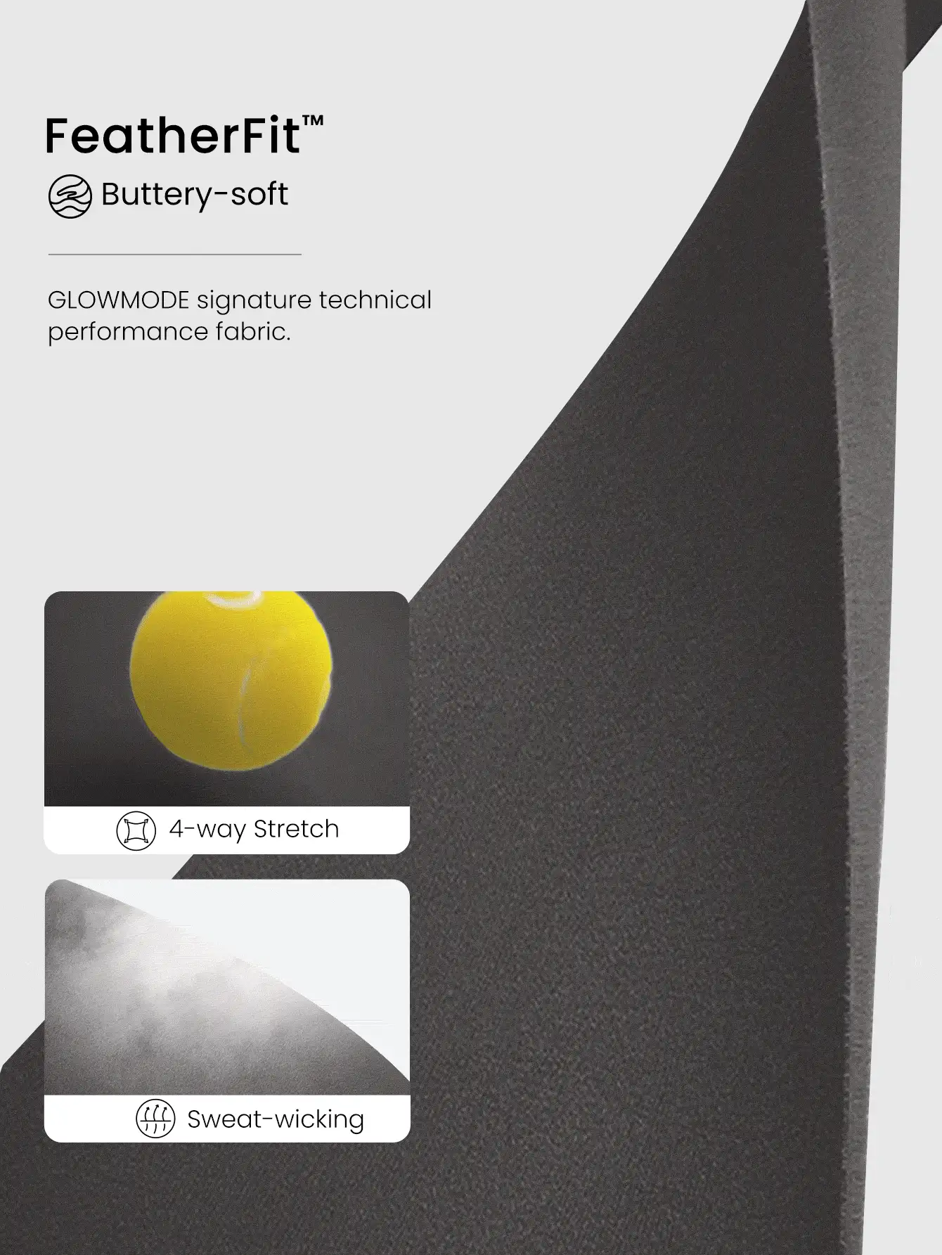 GLOWMODE 25 英寸 FeatherFit™ 收腹健身运动连体衣 夏季优雅女士款 - 深灰色 - 查看 6