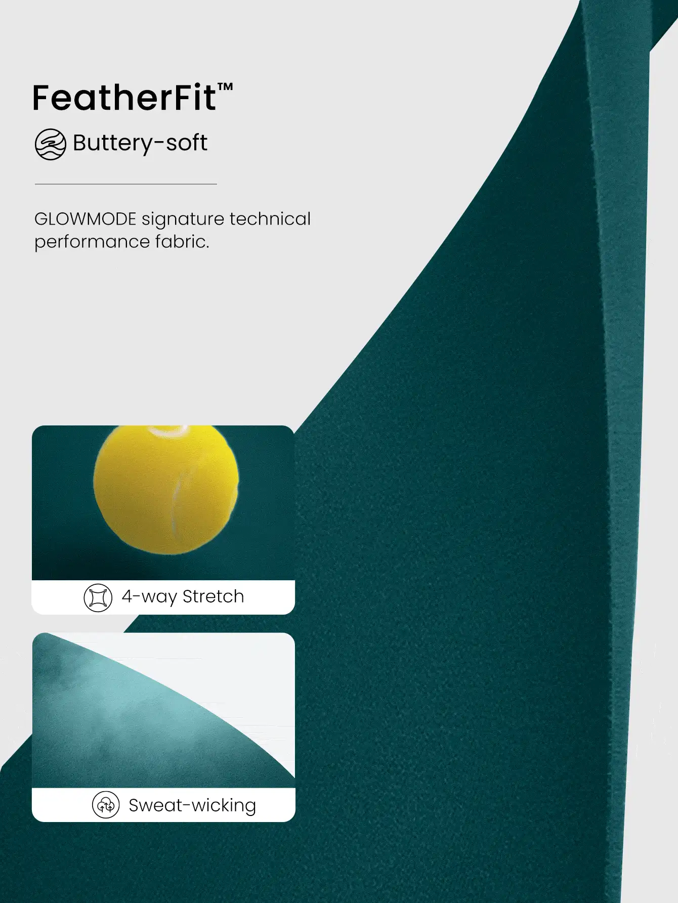 GLOWMODE 4.3英寸 FeatherFit™ 防滑口袋自行车短裤 无缝前部 低冲击骑行跑步健身运动 夏季 - 墨綠色 - 查看 6