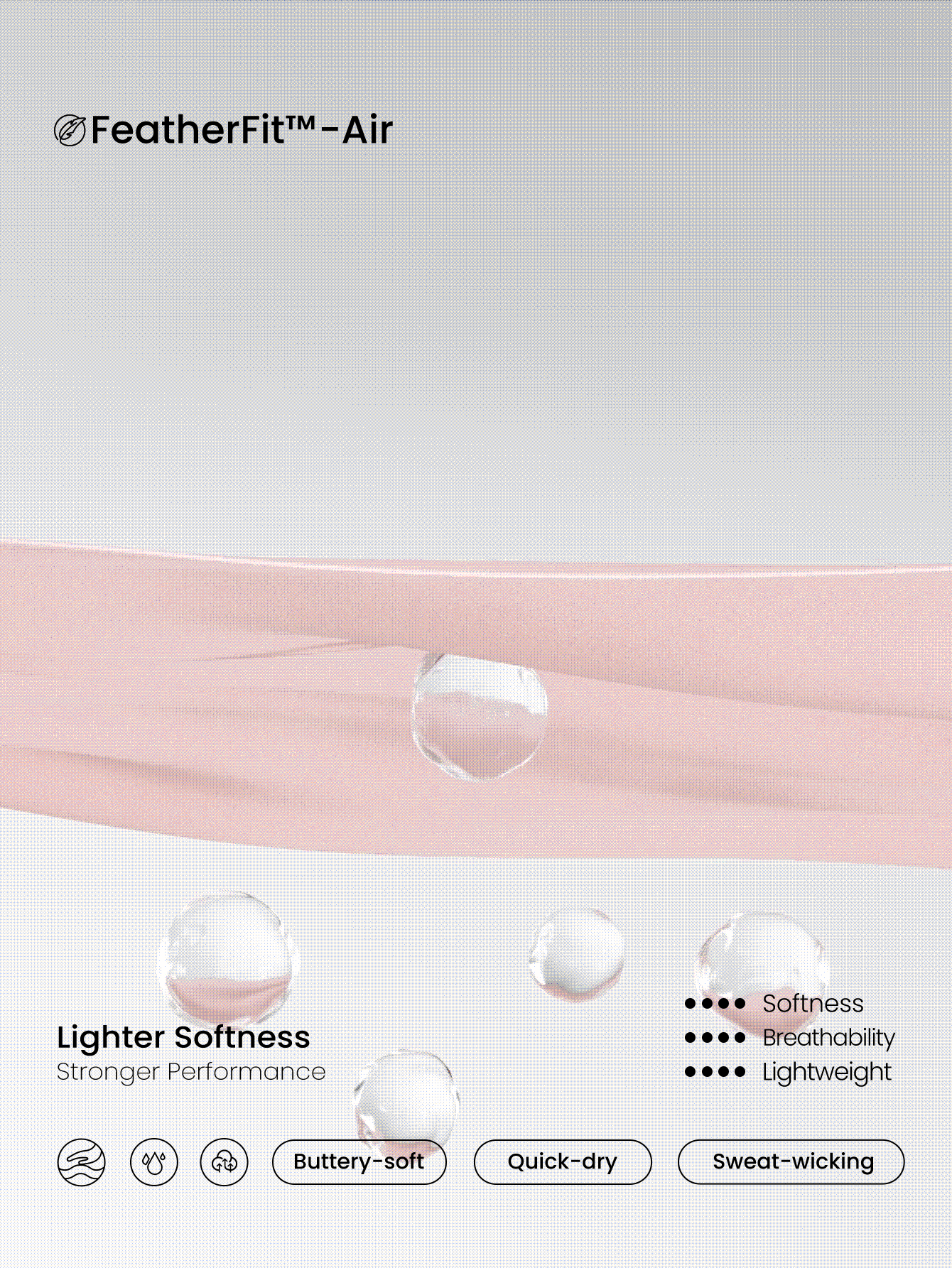 GLOWMODE FeatherFit™-Air Elevate A-Line Built-In Peekaboo Short Pocket Mini Slip Dress Tác động thấp Hàng ngày Mùa hè Nhanh khô Thấm hút ẩm - Màu Hồng baby - Xem 6