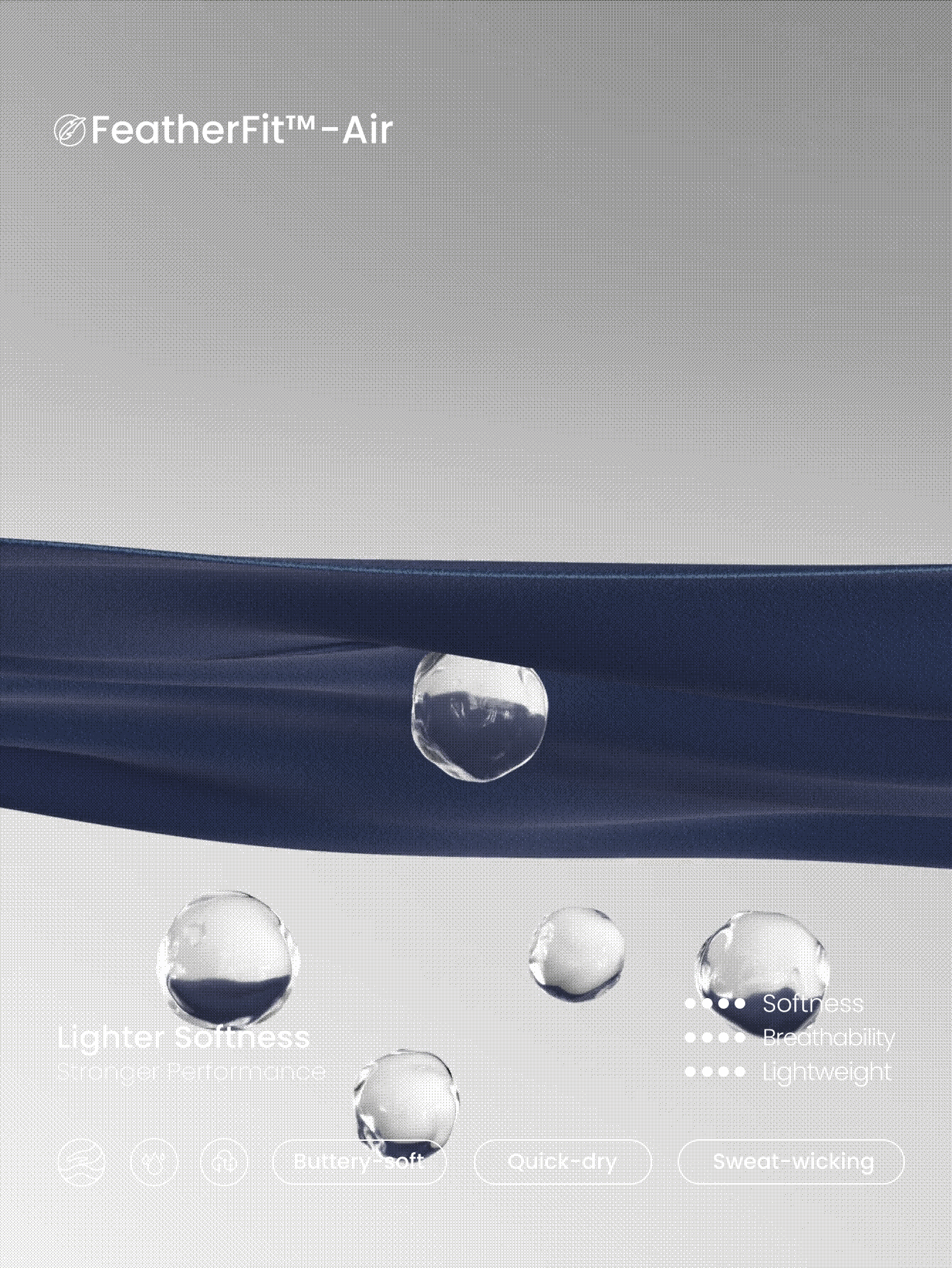 GLOWMODE 3英寸双倍时间褶皱迷你裙，内置短裤侧袋，防滑握把，低冲击力网球高尔夫匹克球日常休闲装 - Dark Blue - 查看 5