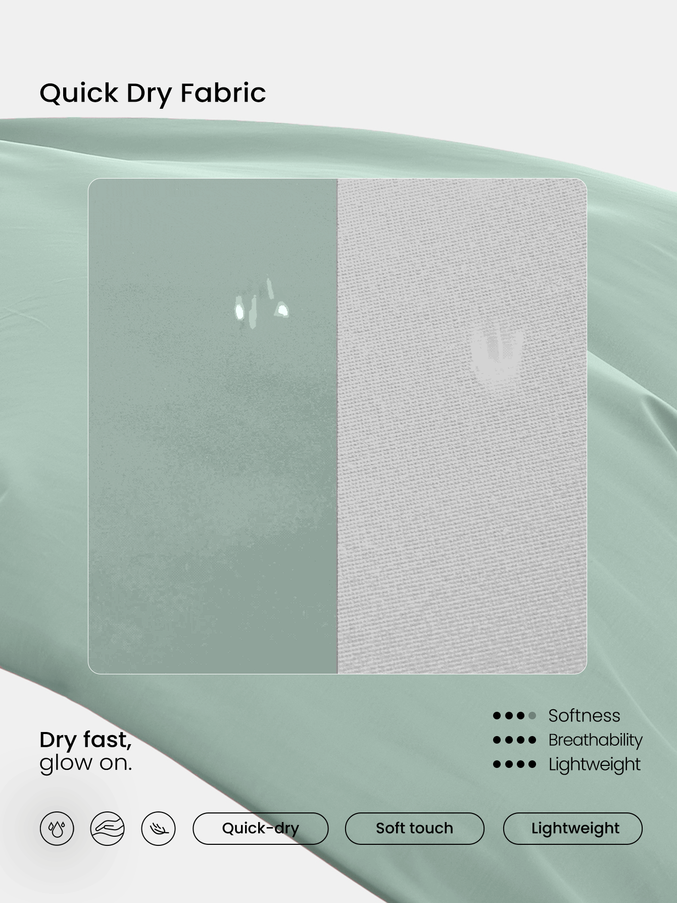 GLOWMODE Quick-Dry Lightweight Reflective 3D Cut Back Mesh Panel Active Running Tank Top Jogging Training Gym Workout Wear - Mist Green - View 2