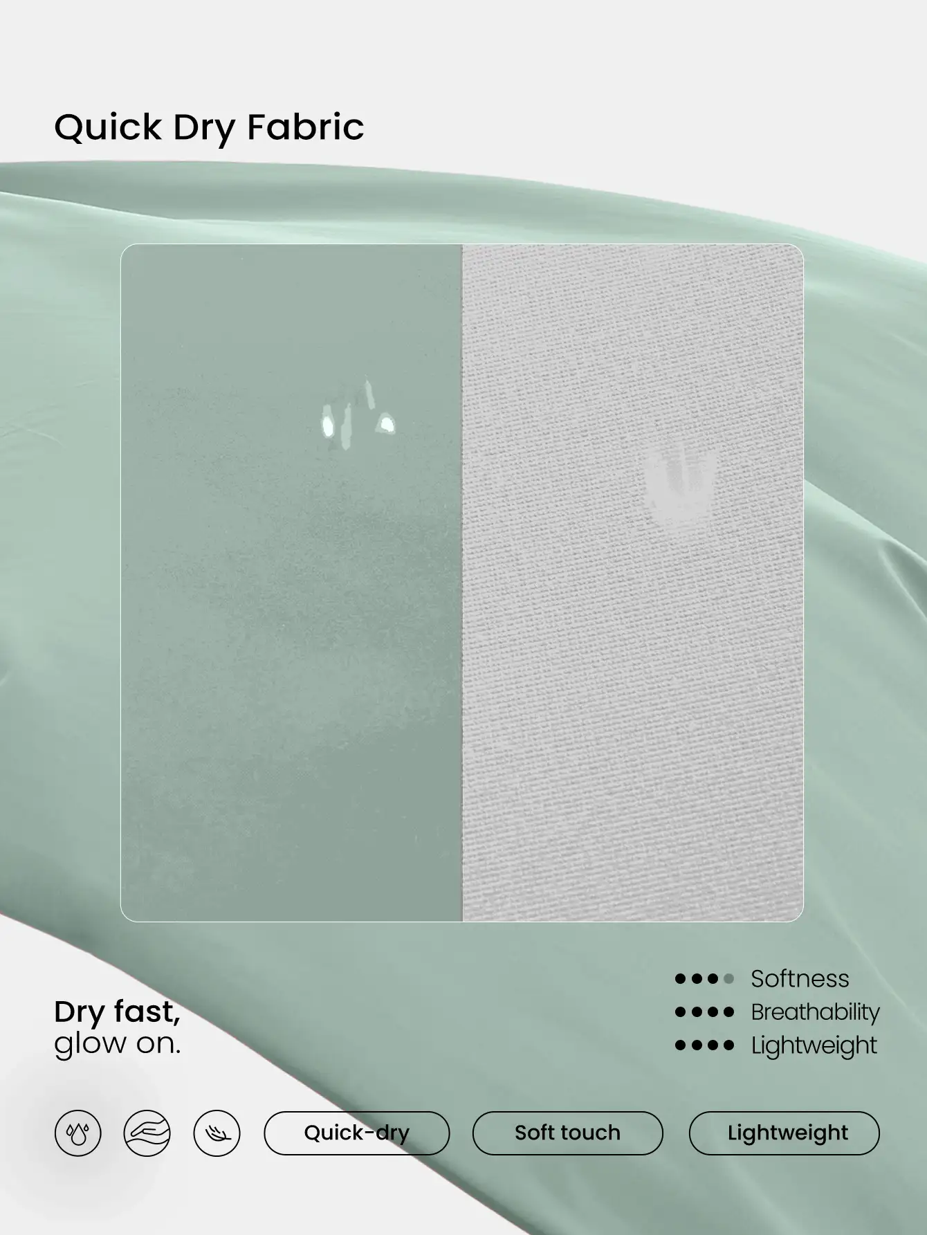 GLOWMODE Quick-Dry Lightweight Reflective 3D Cut Back Mesh Panel Active Running Tank Top Jogging Training Gym Workout Wear - Mist Green - View 2