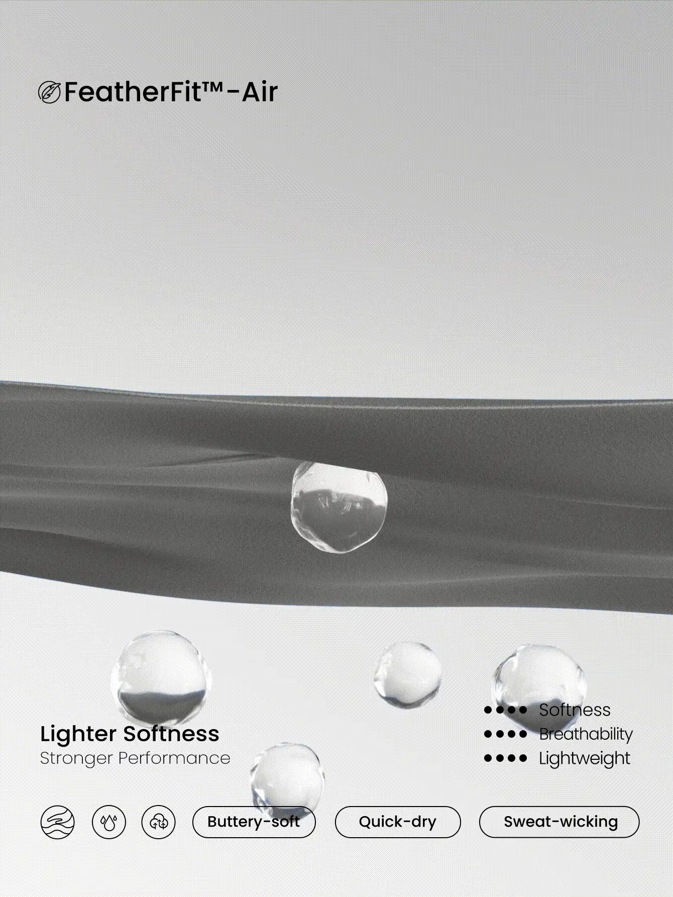 GLOWMODE 24英寸 FeatherFit™-Air Power Up Y型背心连体裤 低冲击瑜伽日常可拆卸罩杯 - 深灰色 - 查看 6