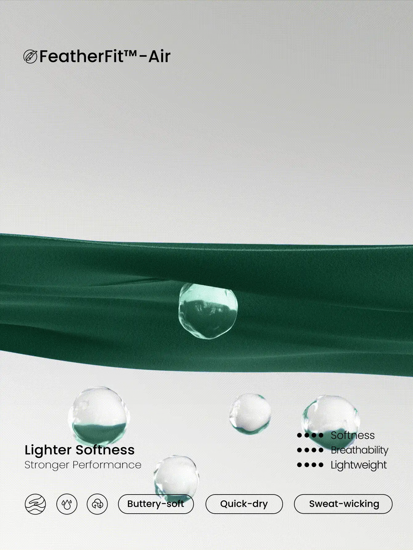 GLOWMODE FeatherFit™-Air 荷叶边口袋防滑短裙,内置短裤,轻度支撑,低冲击,日常休闲,速干,吸湿排汗 - 綠色 - 查看 4